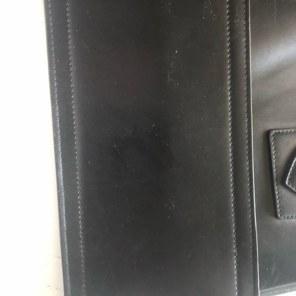 Anne Klein Black Smooth Tote with Double Handles - Picture 11 of 15